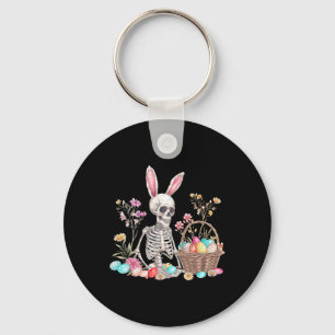Skeleton Easter Skeleton Eggs Bysket Bunny  Key Ring