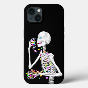 Skeleton Eating Halloween Candy iPhone 13 Case