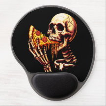 Skeleton Eating Pizza