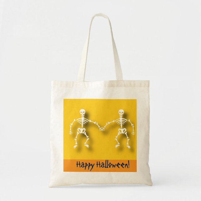 Skeleton editable Halloween  Tote Bag (Front)