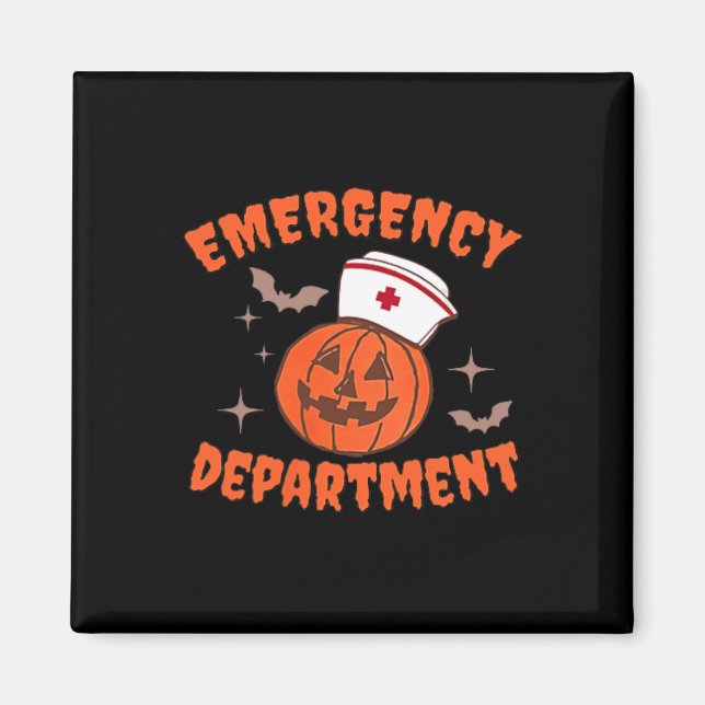 Skeleton Er Nurse Emergency Department Halloween D Magnet (Front)