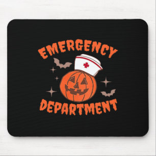 Skeleton Er Nurse Emergency Department Halloween D Mouse Pad