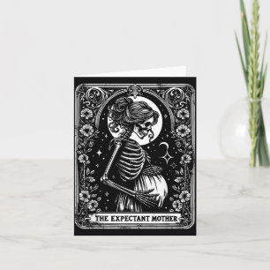 Skeleton Expectant Mother Tarot Card Pregnancy