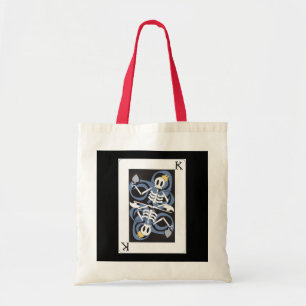 SKELETON FACE CARD TOTE BAG