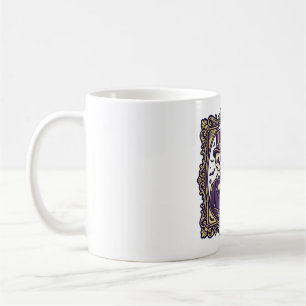 Skeleton Family Portrait Gothic Halloween Art Coffee Mug