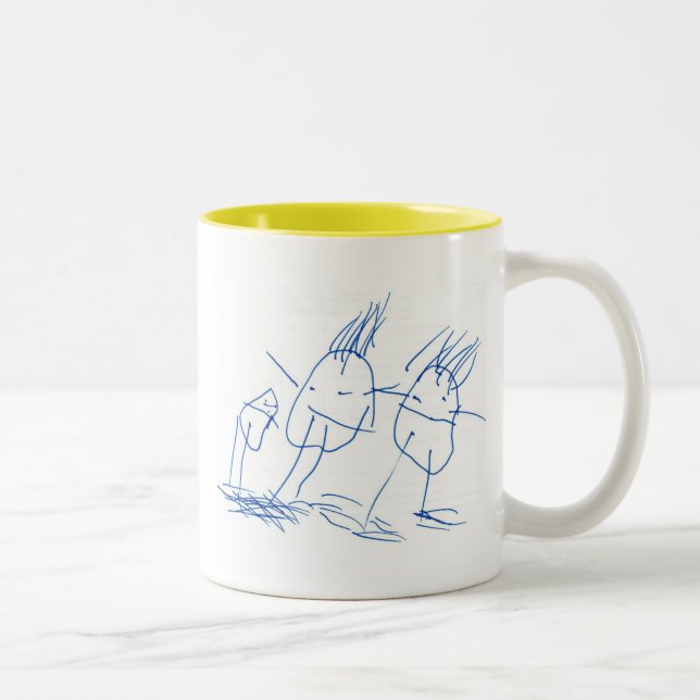 skeleton-fireball Two-Tone coffee mug (Right)