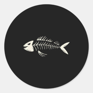 Skeleton Fish Bone Collectors  Classic Round Sticker
