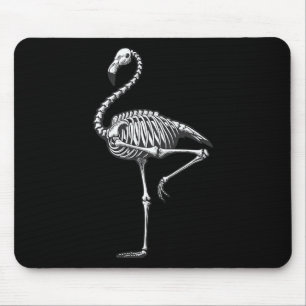 Skeleton Flamingo Halloween Mouse Pad