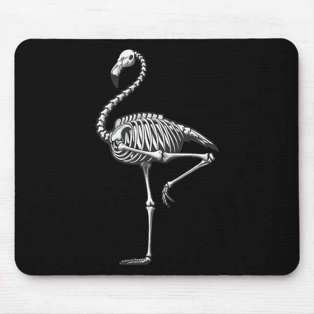 Skeleton Flamingo Halloween  Mouse Pad (Front)