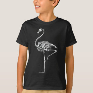 Skeleton Flamingo Halloween  T-Shirt