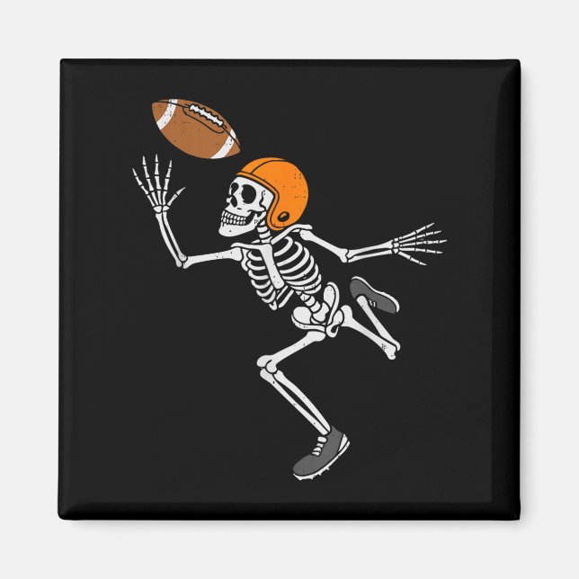 Skeleton Football Halloween Costume Mens Boys Teen Magnet (Front)