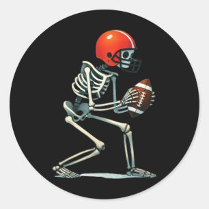 Skeleton Footll Halloween Costume Funny Men Boys K Classic Round Sticker