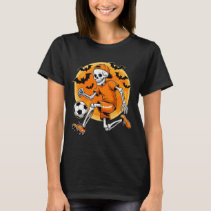 Skeleton Footll Men Boys Kids Halloween Soccer Cos T-Shirt