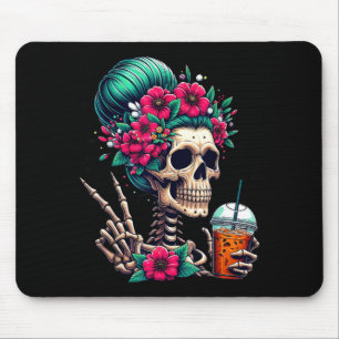 Skeleton Funny Costume Mum Women Halloween Mouse Pad