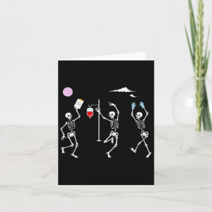 Skeleton Funny Nurse Skeleton Halloween Healthcare Card