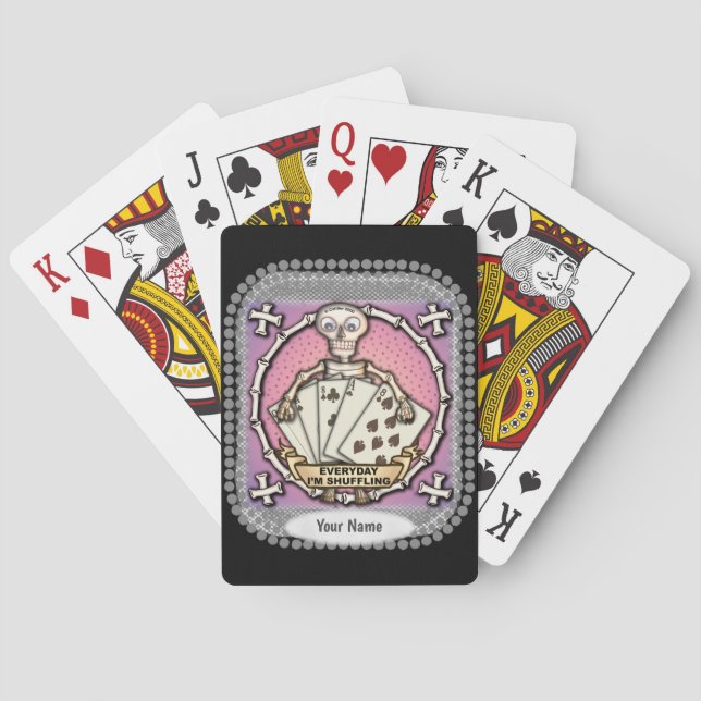 Skeleton Gambler poker playing cards  (Back)