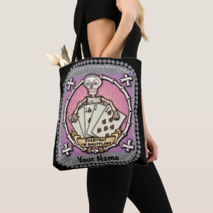 Skeleton Gambler Poker tote bag