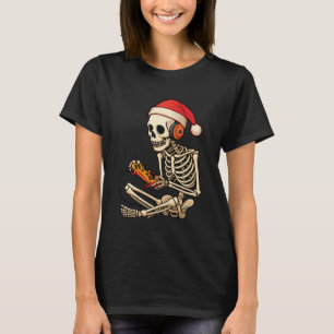 Skeleton Gamer Video Gaming Boys Men Halloween Chr T-Shirt