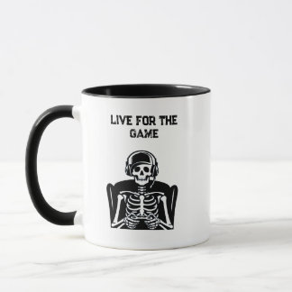 Skeleton Gamer with Headset – Cool Gaming Mug