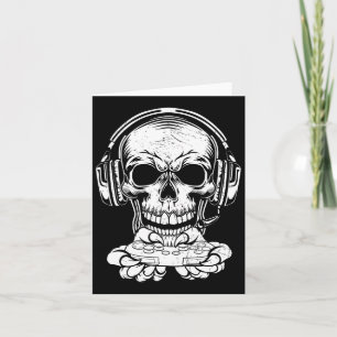 Skeleton Gaming Spooky Clothing Video Game Fan Card