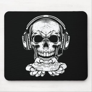 Skeleton Gaming Spooky Clothing Video Game Fan Mouse Pad