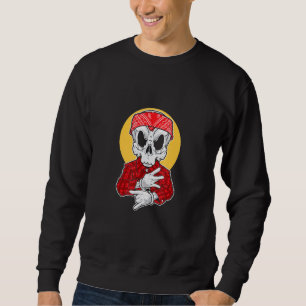 Skeleton Gangsta With Bandanna Sweatshirt