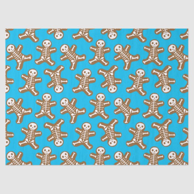 Skeleton Gingerbread Men Tissue Paper (Front)