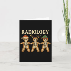 Skeleton Gingerbread Radiology Christmas Holiday X Card
