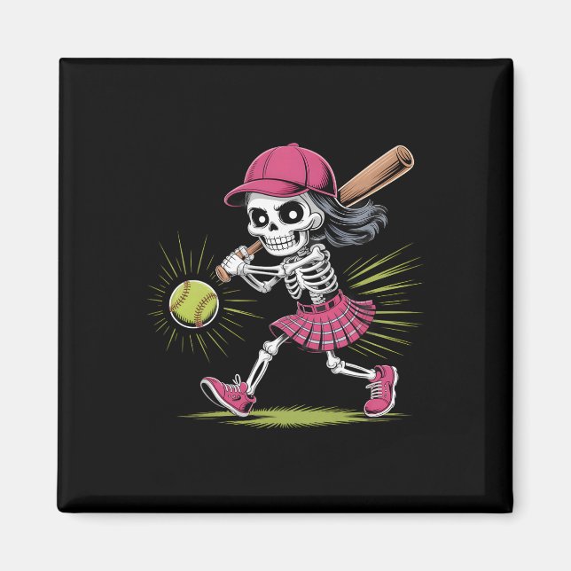 Skeleton Girl Softll Halloween Costume Design  Magnet (Front)