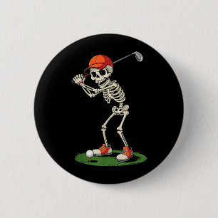 Skeleton Golf Halloween Costume Funny Boys Toddler 6 Cm Round Badge