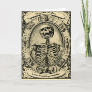 Skeleton, Goth, Mediaeval Card