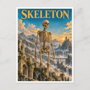 Skeleton, Gothic Fantasy Monster Postcard