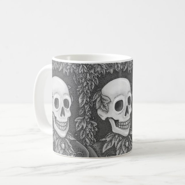 SKELETON GOTHIC GENTLEMAN, HALLOWEEN CLASSIC MUG (Front Left)