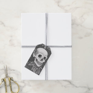 SKELETON, GOTHIC GENTLEMAN SKULL GIFT TAGS Set