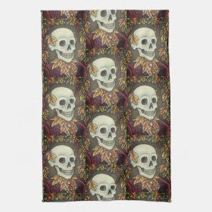 SKELETON, GOTHIC GENTLEMAN SKULL KITCHEN TOWEL