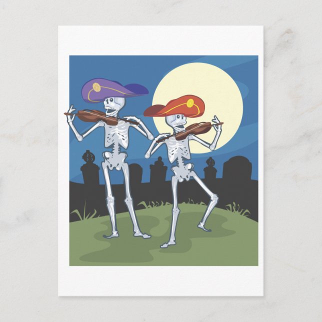 Skeleton Graveyard Postcard (Front)