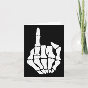 Skeleton Groom Wedding Just Married Spooky Gothic Card