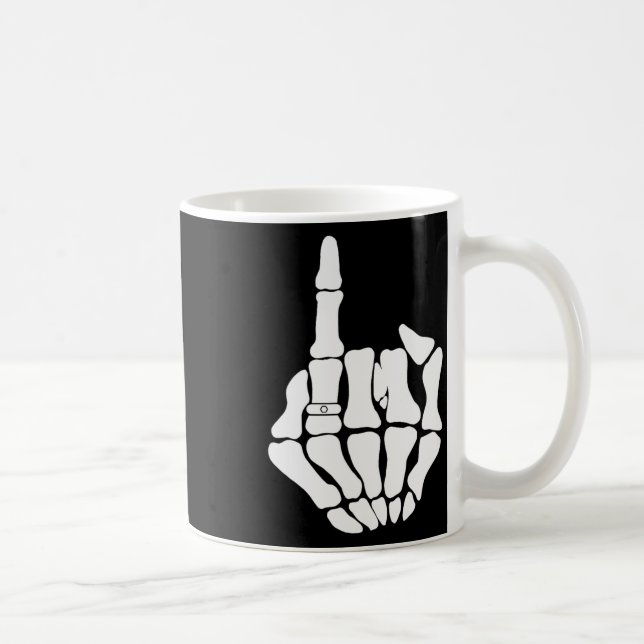 Skeleton Groom Wedding Just Married Spooky Gothic  Coffee Mug (Right)