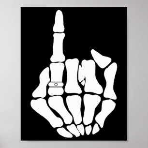 Skeleton Groom Wedding Just Married Spooky Gothic Poster