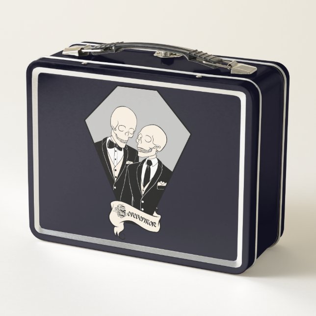 Skeleton Grooms Metal Lunch Box (Back)