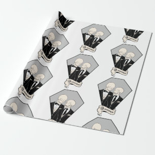 Skeleton Grooms Wrapping Paper