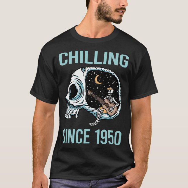Skeleton Guitar - Awesome Since 1950 T-Shirt (Front)