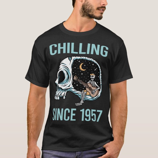 Skeleton Guitar - Awesome Since 1957 T-Shirt (Front)