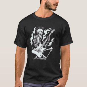 Skeleton Guitar Heavy Metal T-Shirt