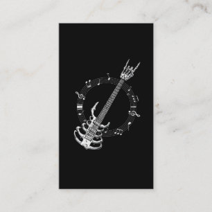 Skeleton Guitar Lover Rock Music Fan Business Card