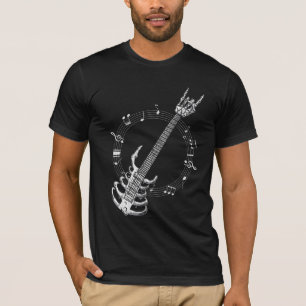 Skeleton Guitar Lover Rock Music Fan T-Shirt