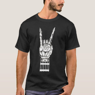 Skeleton Guitar Rock & Roll Skull guitarist Music T-Shirt