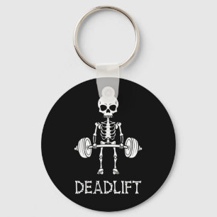 Skeleton Gym Weight Lifting Workout Fitness Key Ring