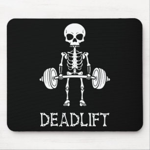 Skeleton Gym Weight Lifting Workout Fitness Mouse Pad