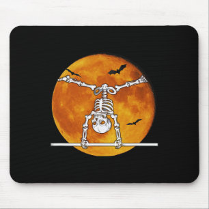 Skeleton Gymnastics Halloween Horizontal R Mouse Pad